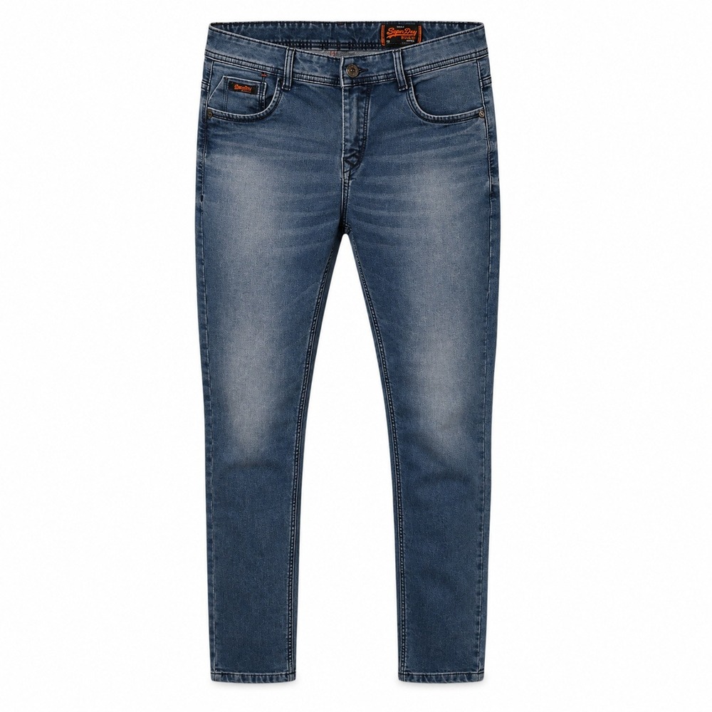 Superdry Jeans Men 36 Blue Osaka State Slim Tapered Medium Wash Denim
